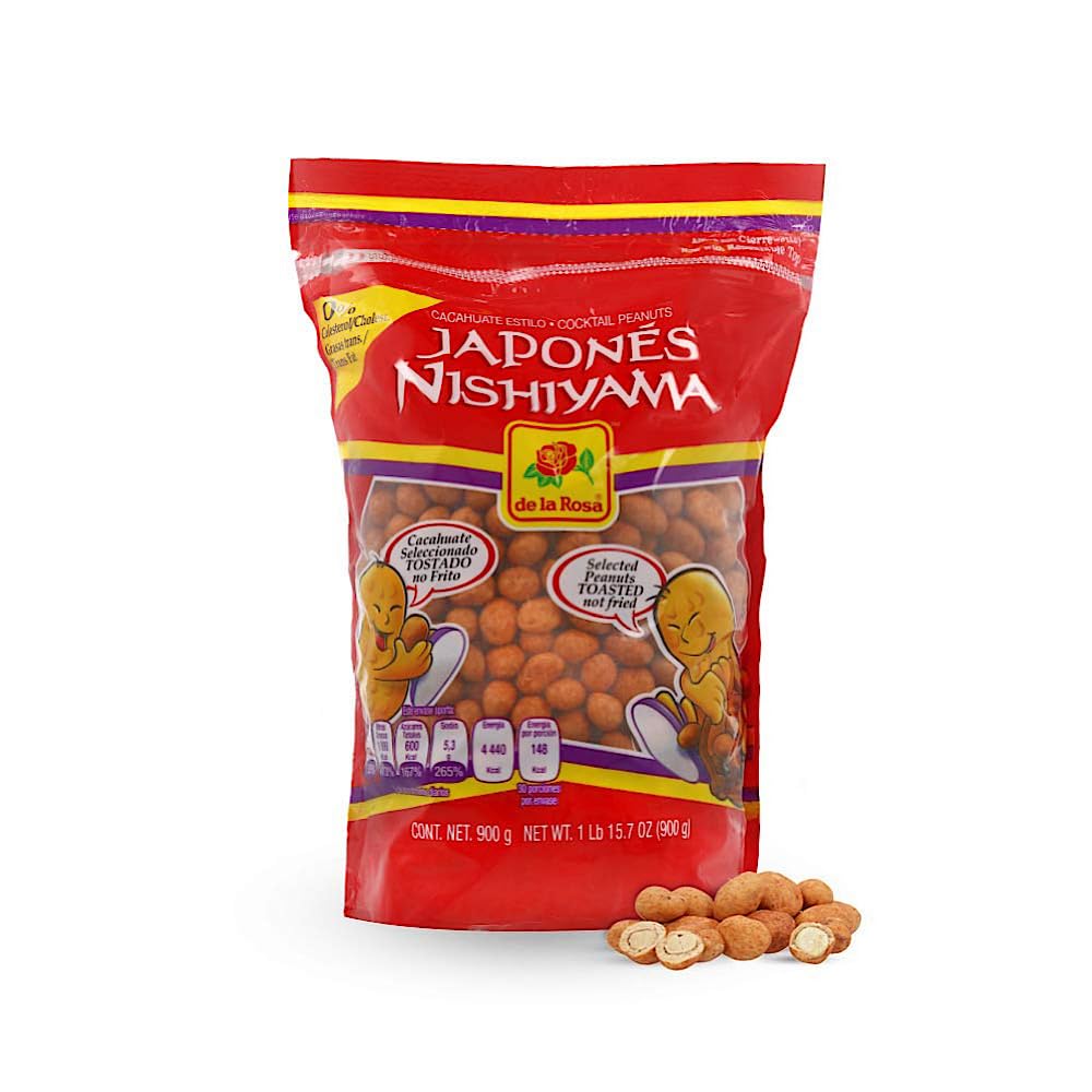 De la Rosa Nishimaya Japanese peanuts in ziplock bag for fresh, convenient snacking