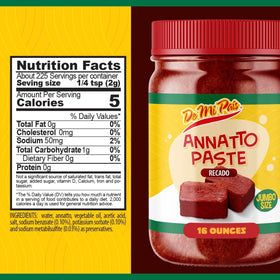De Mi Pais annatto paste color-rich dish ready in minutes