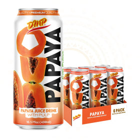 De Mi Pais Papaya Juice can front view highlights premium tropical flavor.