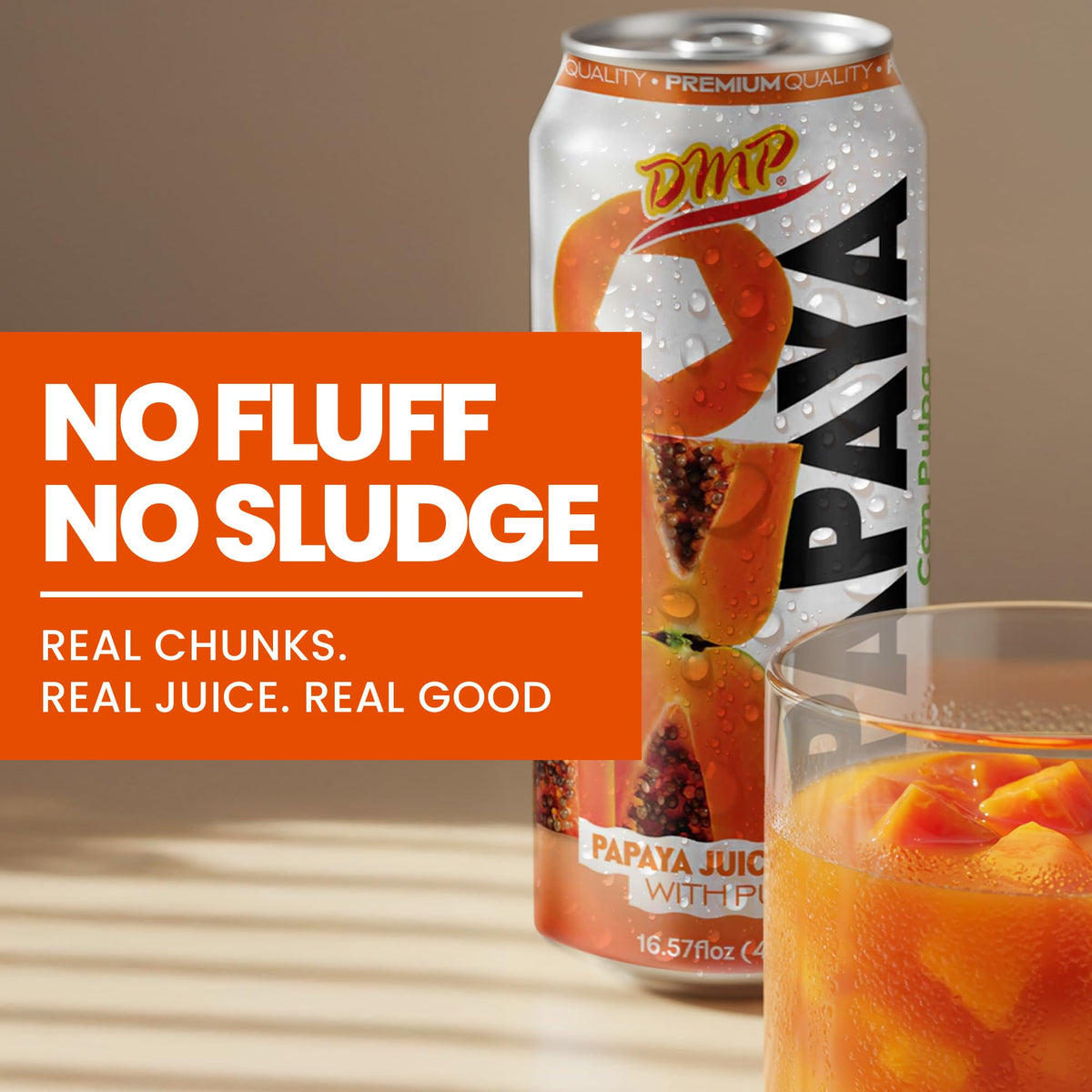 De Mi Pais Papaya Juice six-pack emphasizes convenient on-the-go refreshment.
