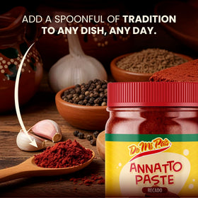 De Mi Pais tacos with achiote seasoning showing vibrant color and texture
