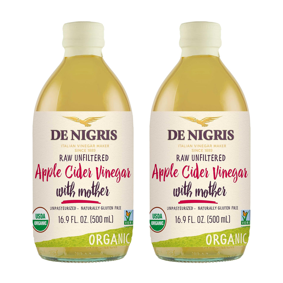 De Nigris Organic Apple Cider Vinegar bottle for everyday cooking and dressings