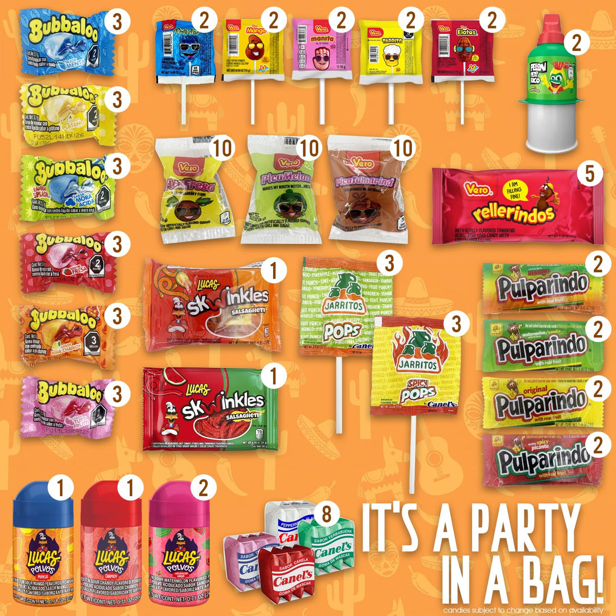 Deal Society 100-piece candy assortment closeup highlighting authentic flavors