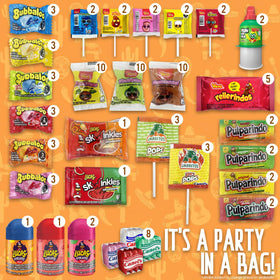 Deal Society 100-piece candy assortment closeup highlighting authentic flavors