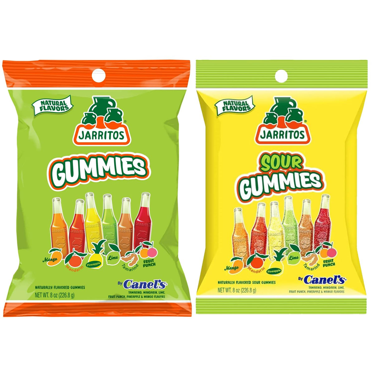 Deal Society Jarritos Original Gummies bags on display with colorful branding