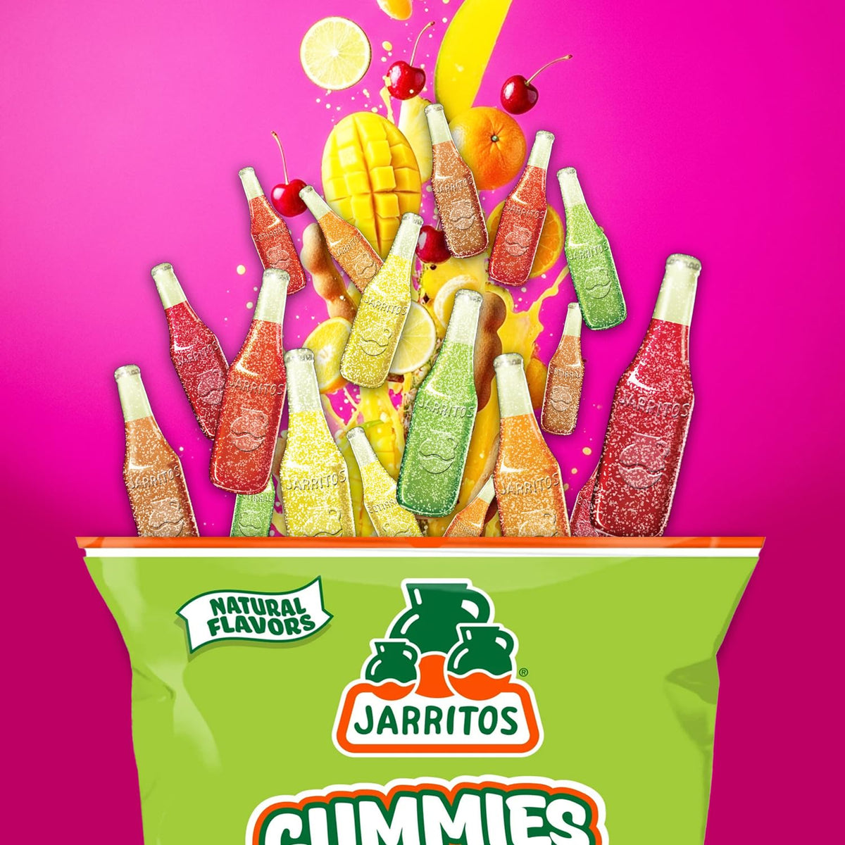 Deal Society Jarritos Sour Gummies bags close up with shiny sour sugar