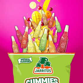 Deal Society Jarritos Sour Gummies bags close up with shiny sour sugar