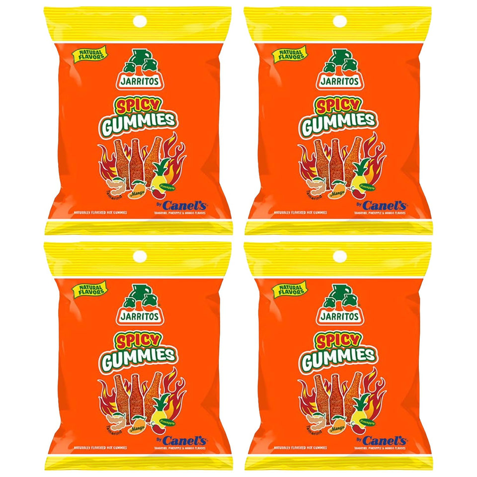 Deal Society Jarritos Spicy Gummies bag with chili-lime dust, ideal party snack