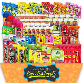 Deal Society Mexican Candy Bulk Pack box display showing variety for parties