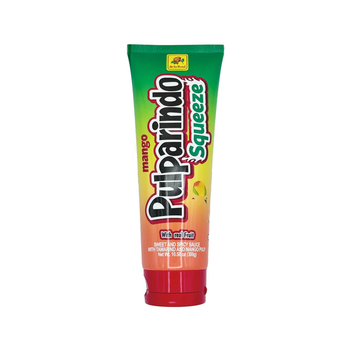 Deal Society Pulparindo Mango squeeze with open tube shows tropical tang.