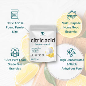 Cleaning solution using DEAL SUPPLEMENT citric acid for mineral residue removal