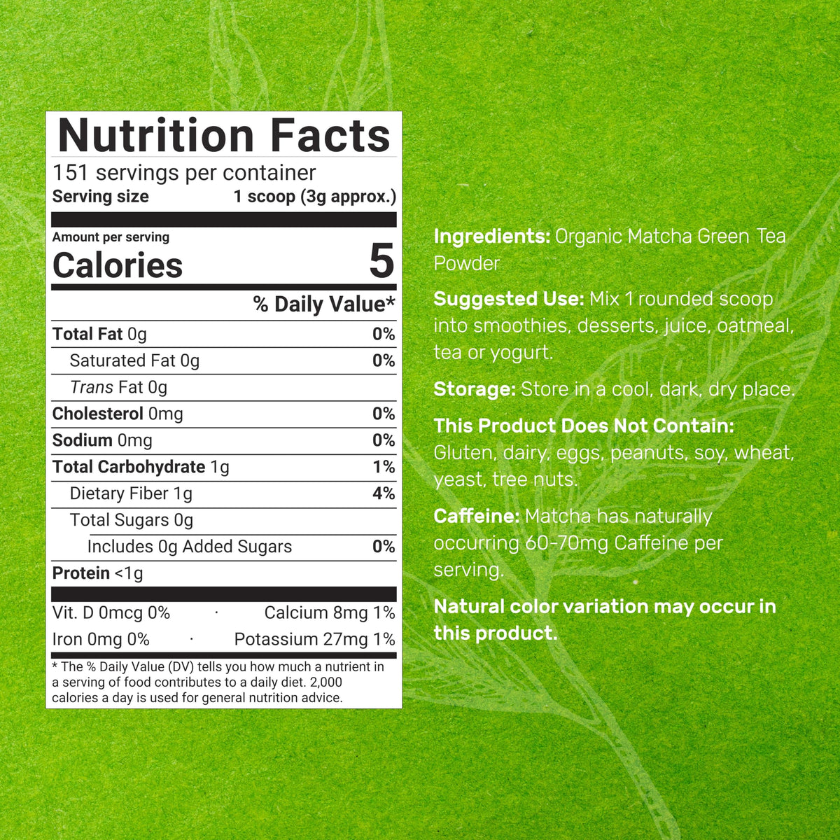 Deal Supplement Culinary-Grade Matcha – smooth, versatile powder for lattes and baked treats.