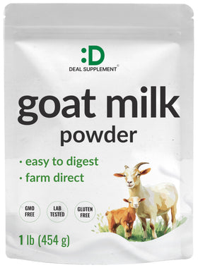 Deal Supplement Goat Milk Powder 1lb canister for creamy drinks.