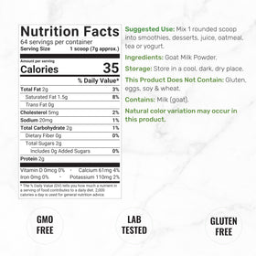 Deal Supplement Goat Milk Powder smoothie morning, creamy texture for healthy drinks.