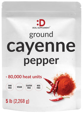 Deal Supplement ground cayenne pepper powder in a 5 lb bag for cooking