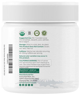 Deal Supplement Non-GMO Vegetarian Matcha – plant-based powder suitable for various diets.
