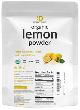 Deal Supplement Organic Lemon Powder non-gmo-seal signals clean ingredients and third-party testing