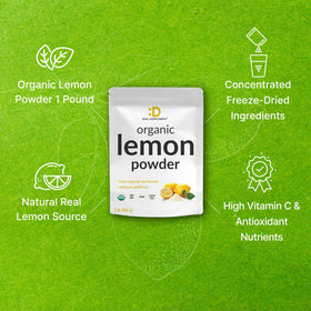 Deal Supplement Organic Lemon Powder smoothie delivers vibrant citrus flavor in beverages