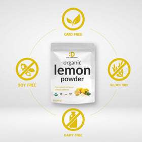 Deal Supplement Organic Lemon Powder tea-mix captures tangy aroma for tea infusions