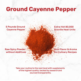 Deal Supplement cayenne powder bottle labeled non-GMO with no additives