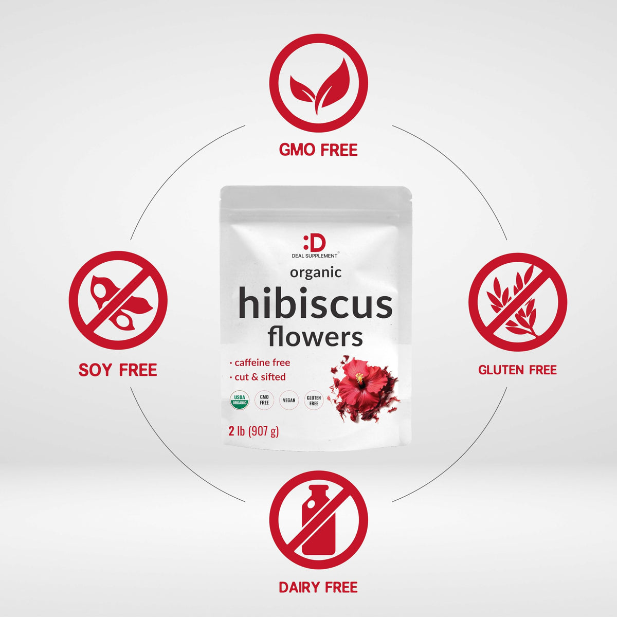 Raw hibiscus blossoms delivering bright aroma and tangy flavor for infusions.