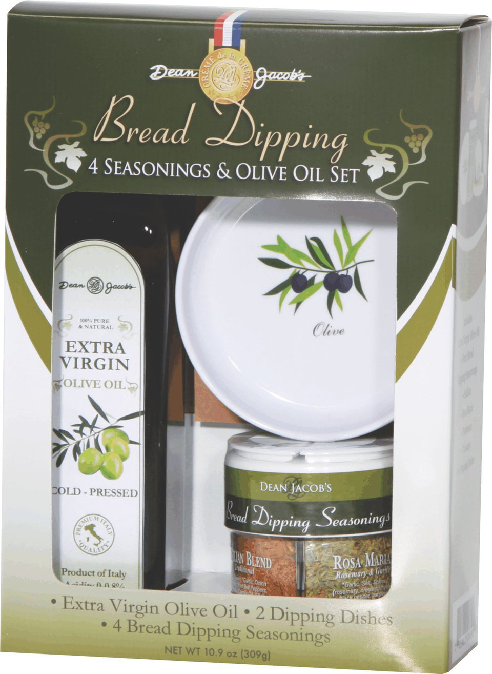 Dean Jacob's Bread Dipping for 2 boxed set with two dipping dishes, ideal for entertaining.