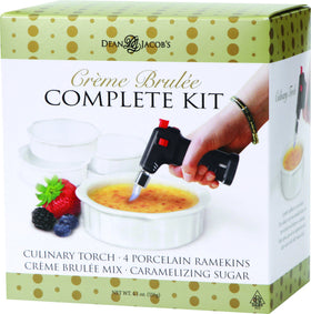 Dean Jacobs creme brulee torch in action for precise caramelization.