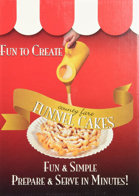 Dean Jacobs funnel cake plated with sugar dust; ideal fair-inspired dessert.