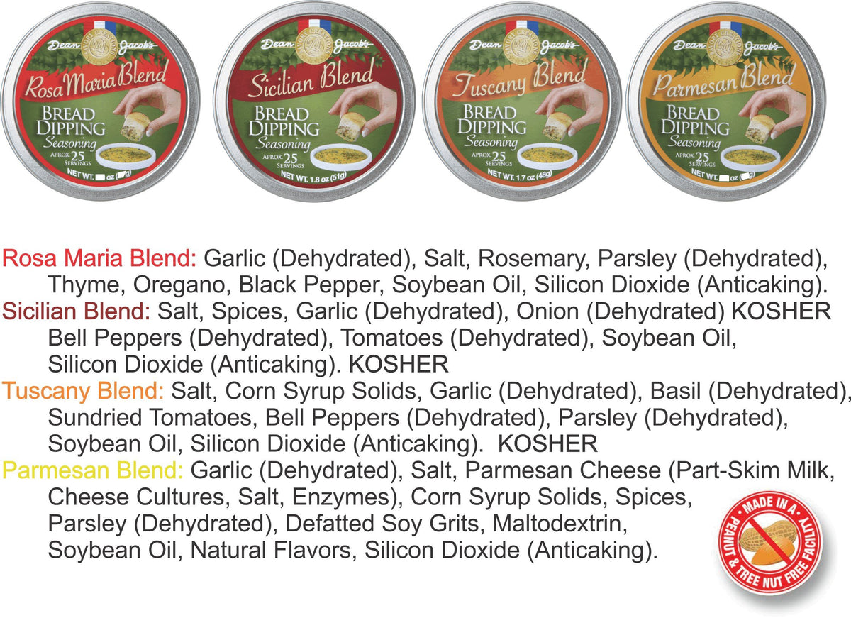 Dean Jacob's Parmesan blend tin with roasted garlic and cheese notes