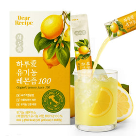 Dear Recipe 30-sticks lemon juice pack front for on-the-go flavor