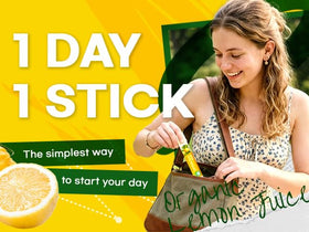 Dear Recipe cold-pressed NFC lemon stick close-up for bold citrus
