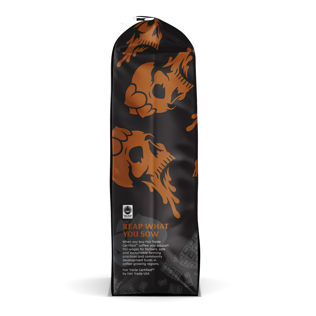 Death Wish Chocolate Hazelnut steaming cup highlights rich aroma and flavor.
