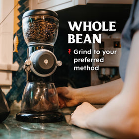 Death Wish Coffee 2-pack on a kitchen shelf with branding