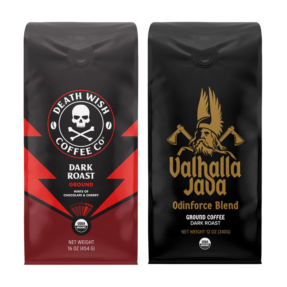 Death Wish Coffee dark roast bundle hero image for a bold start to busy mornings.