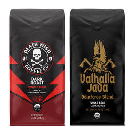 Death Wish Coffee dark roast whole bean 16 oz bundle ready for bold mornings
