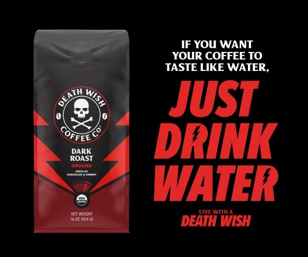 Death Wish Coffee Espresso Roast Aroma Rich Chocolate Notes captures inviting coffee scent