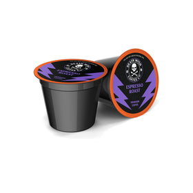 Death Wish Coffee Espresso Roast pods provide a bold, full-bodied profile for at-home baristas.