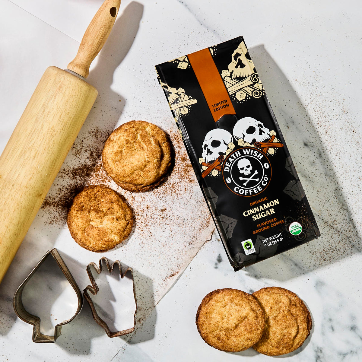 Death Wish Coffee ground coffee pack balanced for versatile brewing