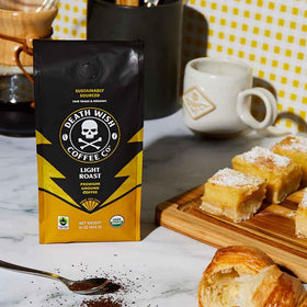 Death Wish coffee beans hint at agave and golden raisin notes