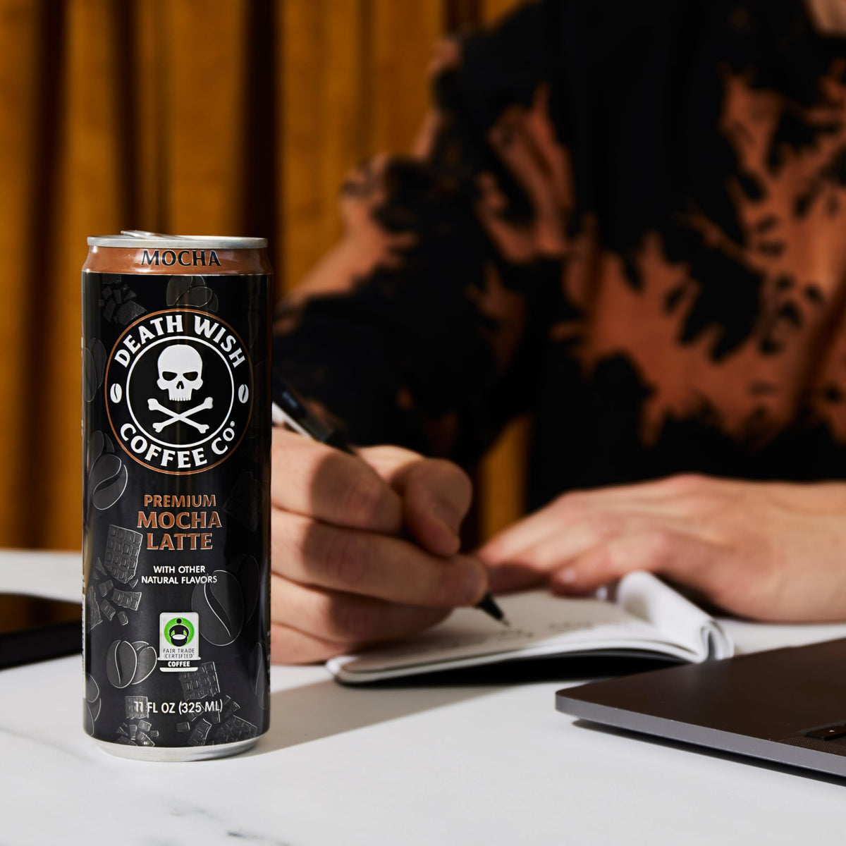 Death Wish Coffee ready-to-drink 11oz can for fast, convenient caffeine.