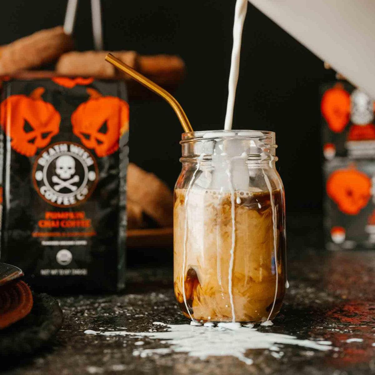 Fair Trade beans ensure ethical sourcing for Death Wish Pumpkin Chai.