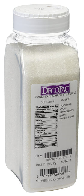 Close-up of DecoPac Sanding Sugar on a cake for decorative sparkle