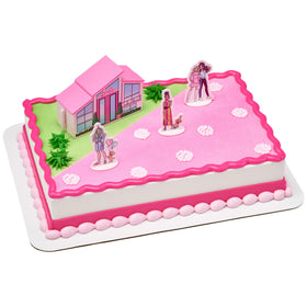 DecoPac Barbie Dreamhouse Topper adds a playful cake scene for celebrations.