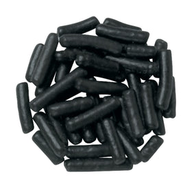 DecoPac Black Sprinkles sprinkled on cakes and cupcakes for dramatic contrast