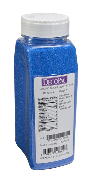 DecoPac blue edible sprinkles on cakes and cupcakes enhance celebration treats.