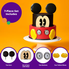 DecoSet Disney Mickey Mouse buttons: classic details elevate the topper's look.