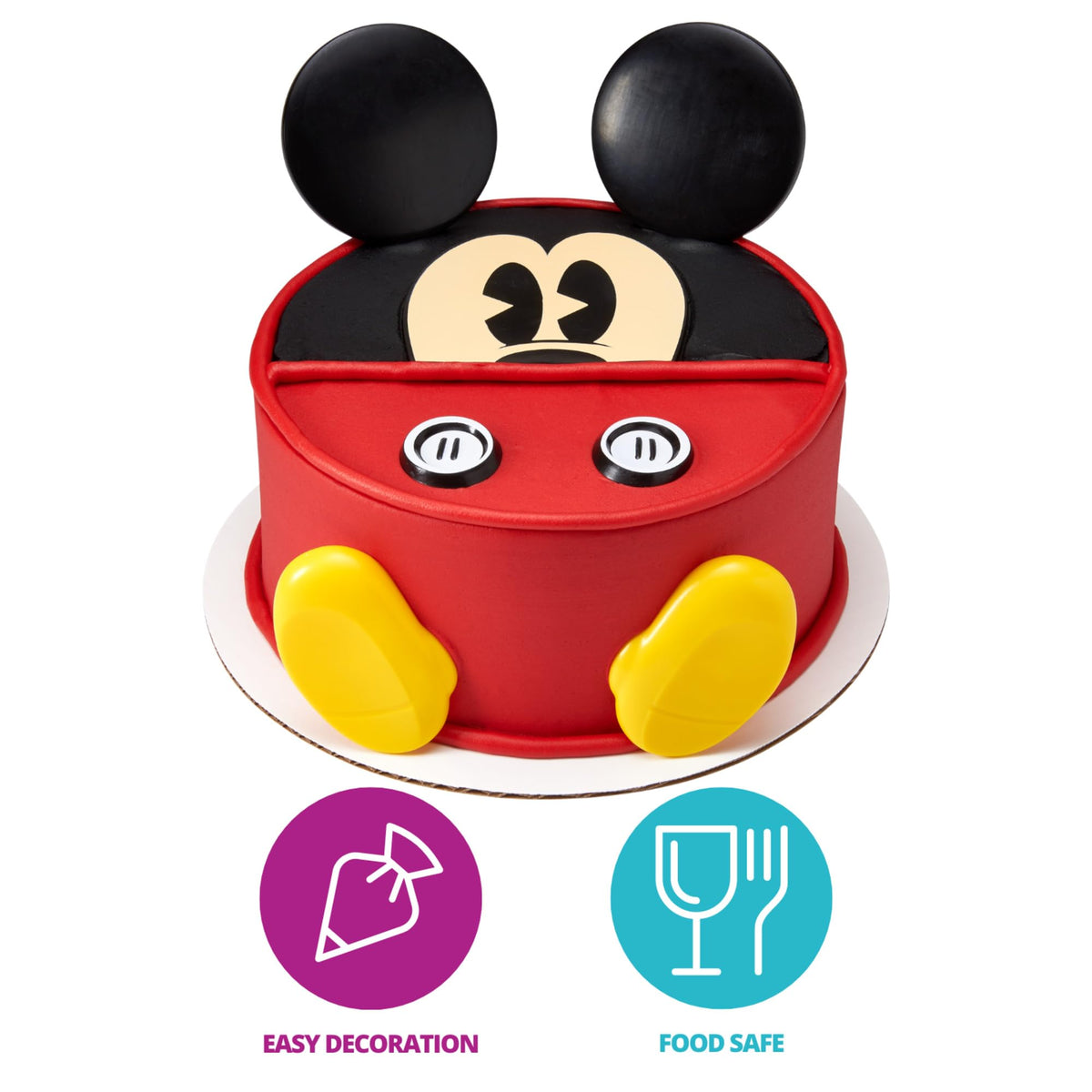 DecoSet Disney Mickey Mouse nose: recognizable feature enhances character on the cake.