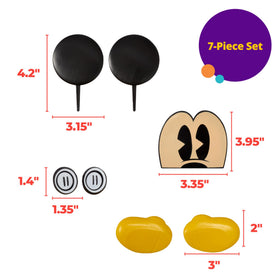 DecoSet Disney Mickey Mouse shoes: sturdy detail adds realism and stability.