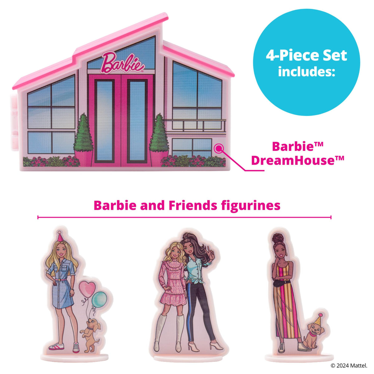 DecoPac Dreamhouse Adventures Scene Topper brightens cakes with a whimsical setup.