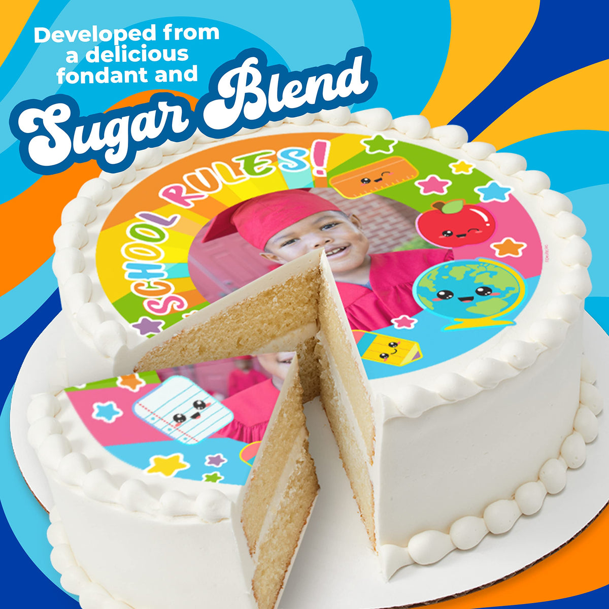 Edible sugar circles pack ready for cake and cookie decoration